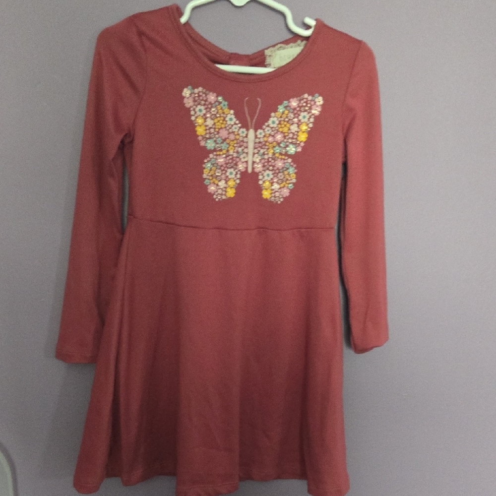 Kids Butterfly Dress in Pink